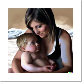 A mother and her baby Posters and Art